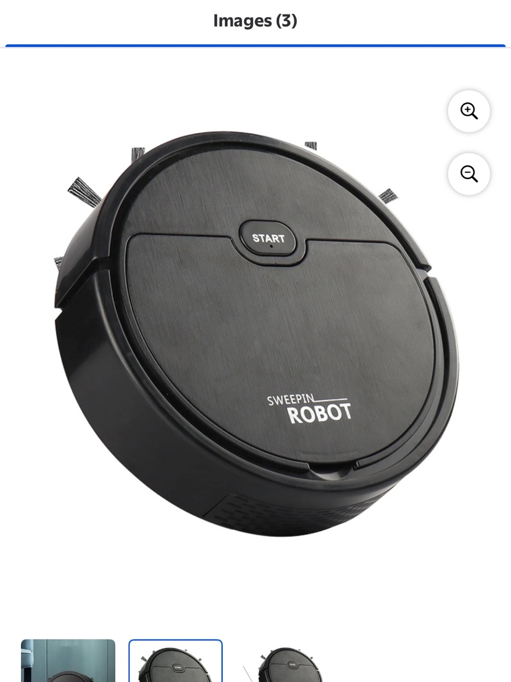 Intelligent, Ultra Slim Quiet, Fully Automatic Sweeping Robot -Black